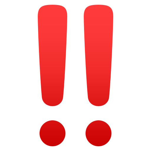 Double Exclamation Mark on JoyPixels