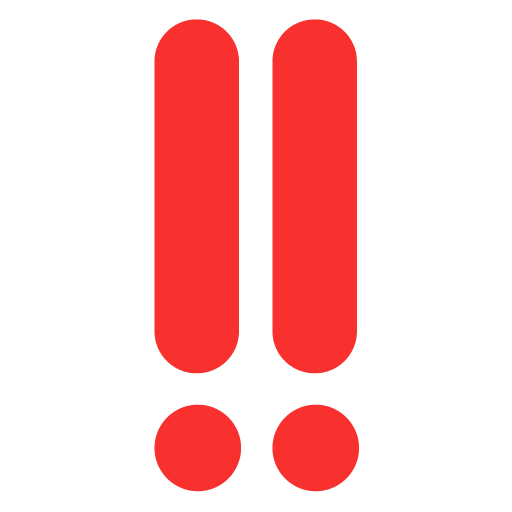 Double Exclamation Mark on Microsoft Fluent