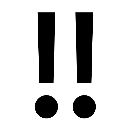 Double Exclamation Mark on Noto Emoji