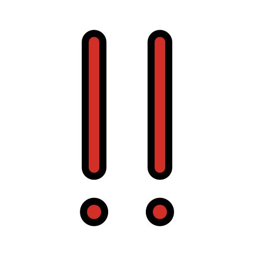 Double Exclamation Mark on OpenMoji