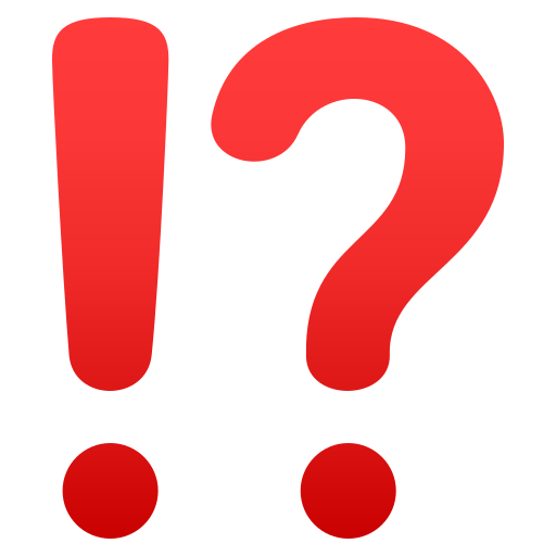 Exclamation Question Mark on JoyPixels