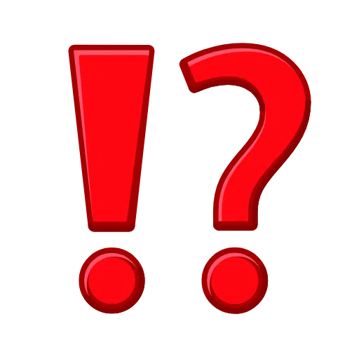 Exclamation Question Mark on Telegram