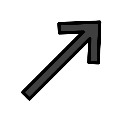 North East Arrow on OpenMoji