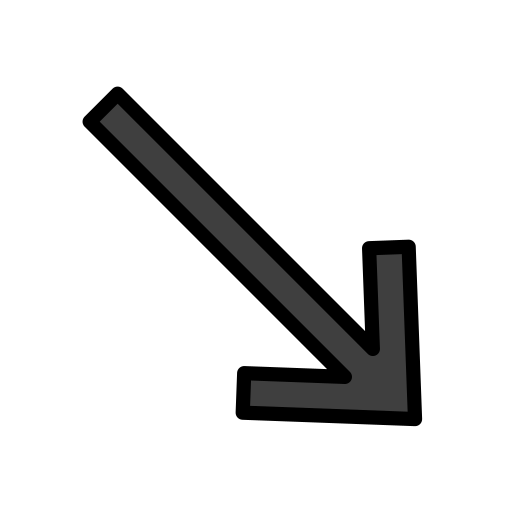 South East Arrow on OpenMoji
