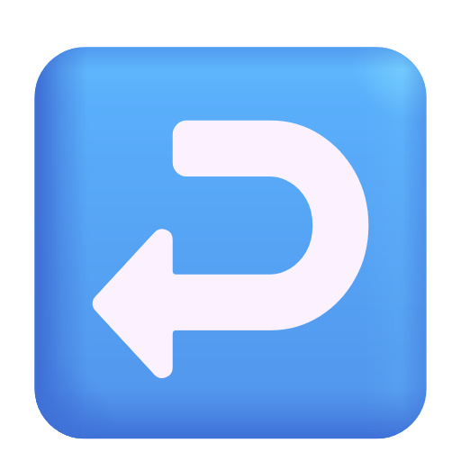 Leftwards Arrow With Hook on Microsoft 3D