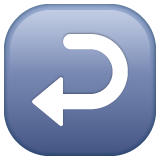 Leftwards Arrow With Hook on WhatsApp