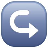 Rightwards Arrow With Hook on WhatsApp