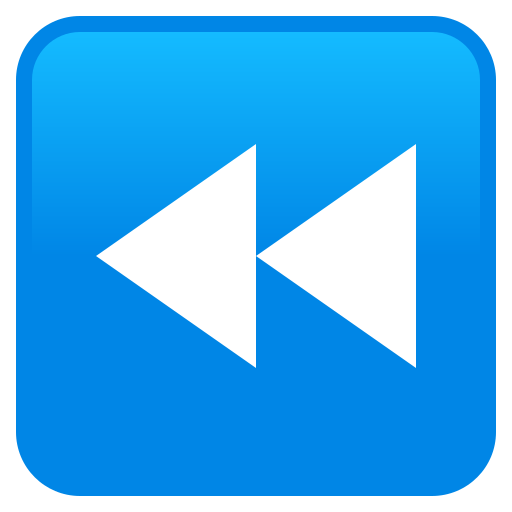 Black Left-pointing Double Triangle on JoyPixels