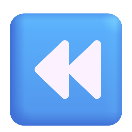 Black Left-pointing Double Triangle on Microsoft 3D