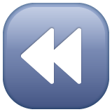 Black Left-pointing Double Triangle on WhatsApp