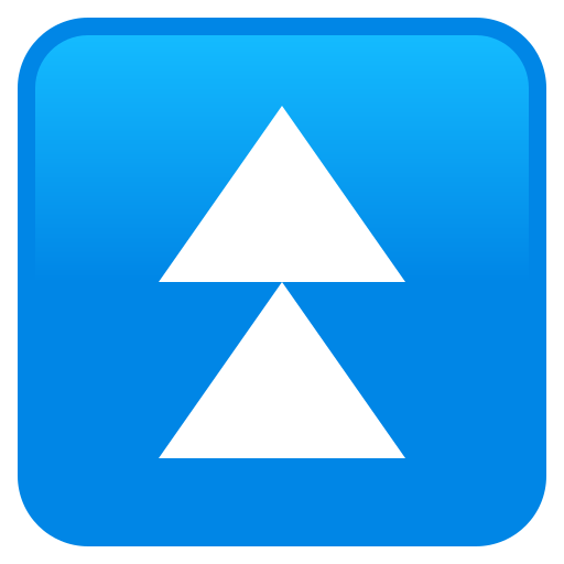 Black Up-pointing Double Triangle on JoyPixels