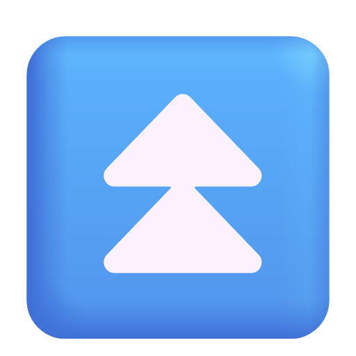 Black Up-pointing Double Triangle on Microsoft 3D