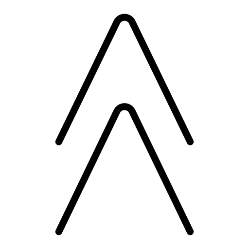 Black Up-pointing Double Triangle on OpenMoji
