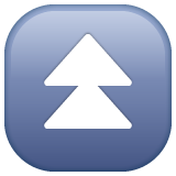 Black Up-pointing Double Triangle on WhatsApp