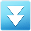 Black Down-pointing Double Triangle on Samsung