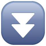 Black Down-pointing Double Triangle on WhatsApp
