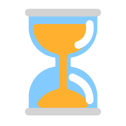 Hourglass With Flowing Sand on Microsoft Fluent