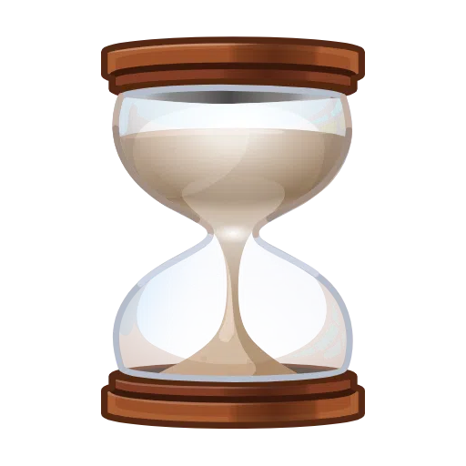 Hourglass With Flowing Sand on Telegram