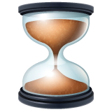 Hourglass With Flowing Sand on WhatsApp