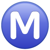 Circled Latin Capital Letter M on WhatsApp