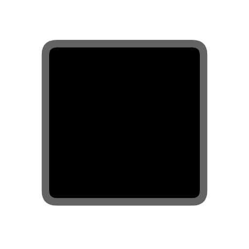 Black Medium Square on Microsoft Fluent