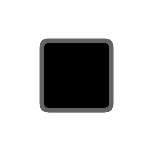 Black Medium Small Square on Microsoft Fluent