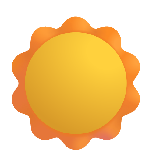 Black Sun With Rays on Microsoft 3D