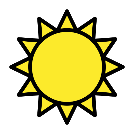 Black Sun With Rays on OpenMoji