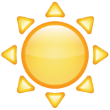 Black Sun With Rays on WhatsApp