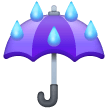 Umbrella With Rain Drops on Samsung