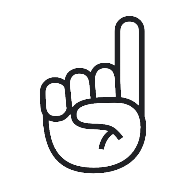White Up Pointing Index on Noto Emoji