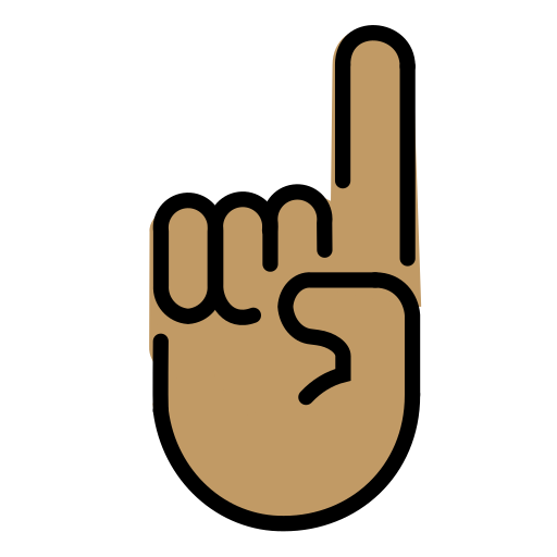 White Up Pointing Index: Medium Skin Tone on OpenMoji