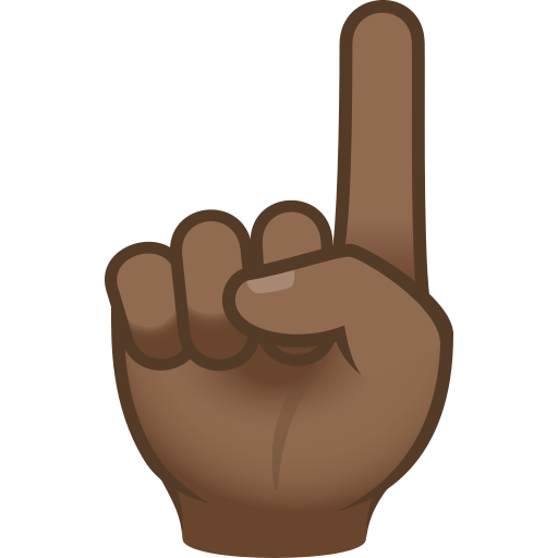 White Up Pointing Index: Medium-Dark Skin Tone on JoyPixels
