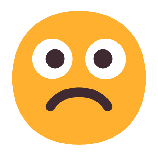 Frowning Face on Microsoft Fluent