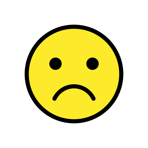Frowning Face on OpenMoji