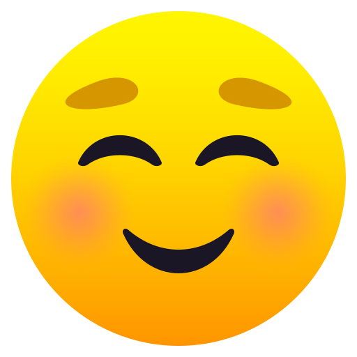 White Smiling Face on JoyPixels