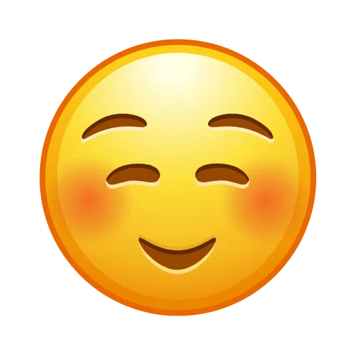 White Smiling Face on Telegram