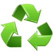 Black Universal Recycling Symbol on Samsung