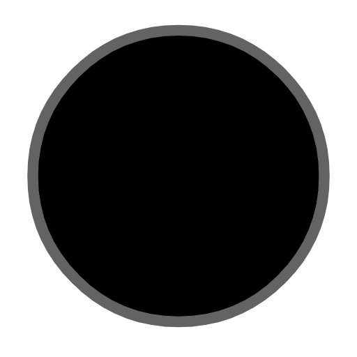 Medium Black Circle on Microsoft Fluent