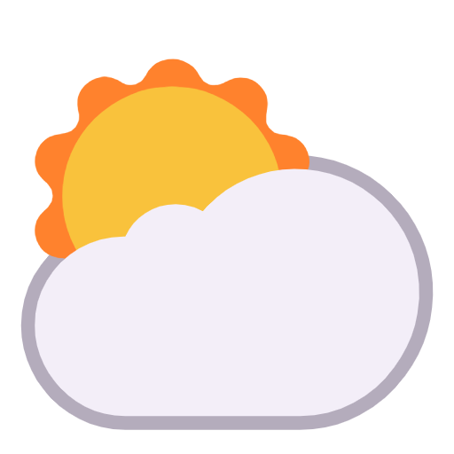 Sun Behind Cloud on Microsoft Fluent