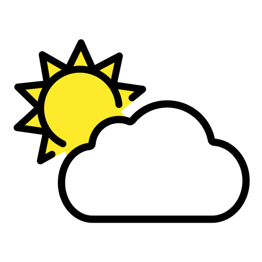 Sun Behind Cloud on OpenMoji