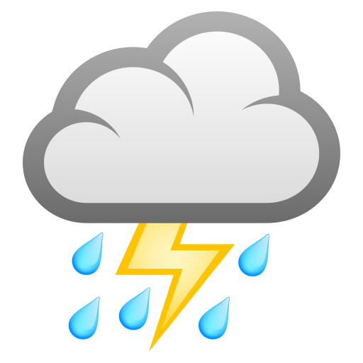 Cloud With Lightning And Rain on JoyPixels