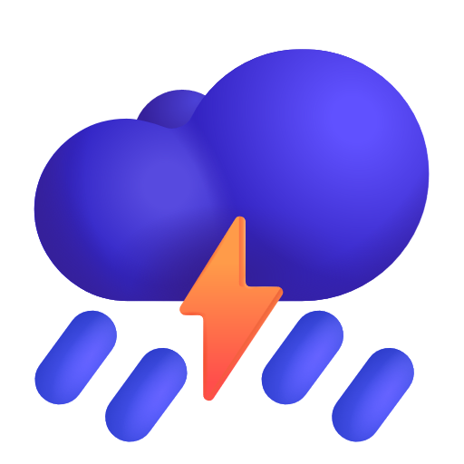 Cloud With Lightning And Rain on Microsoft 3D