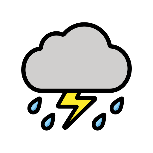 Cloud With Lightning And Rain on OpenMoji