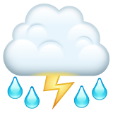 Cloud With Lightning And Rain on WhatsApp