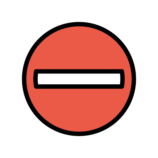 No Entry on OpenMoji