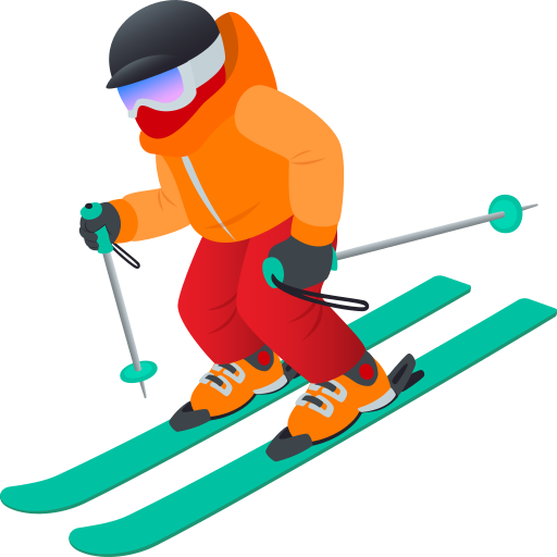 Skier on JoyPixels