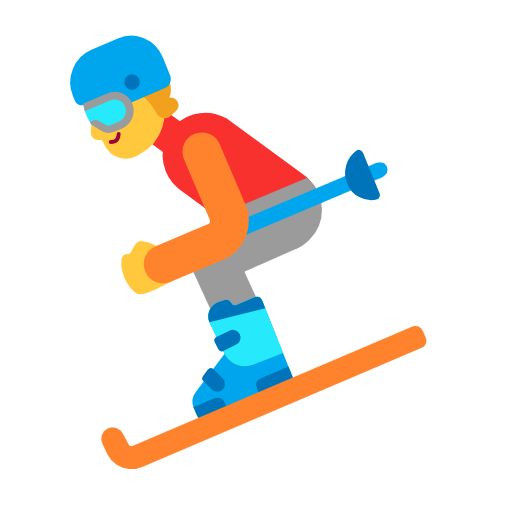 Skier on Microsoft Fluent