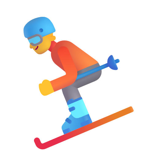 Skier on Microsoft 3D