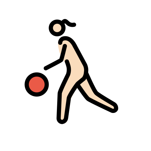 Woman Bouncing Ball: Light Skin Tone on OpenMoji